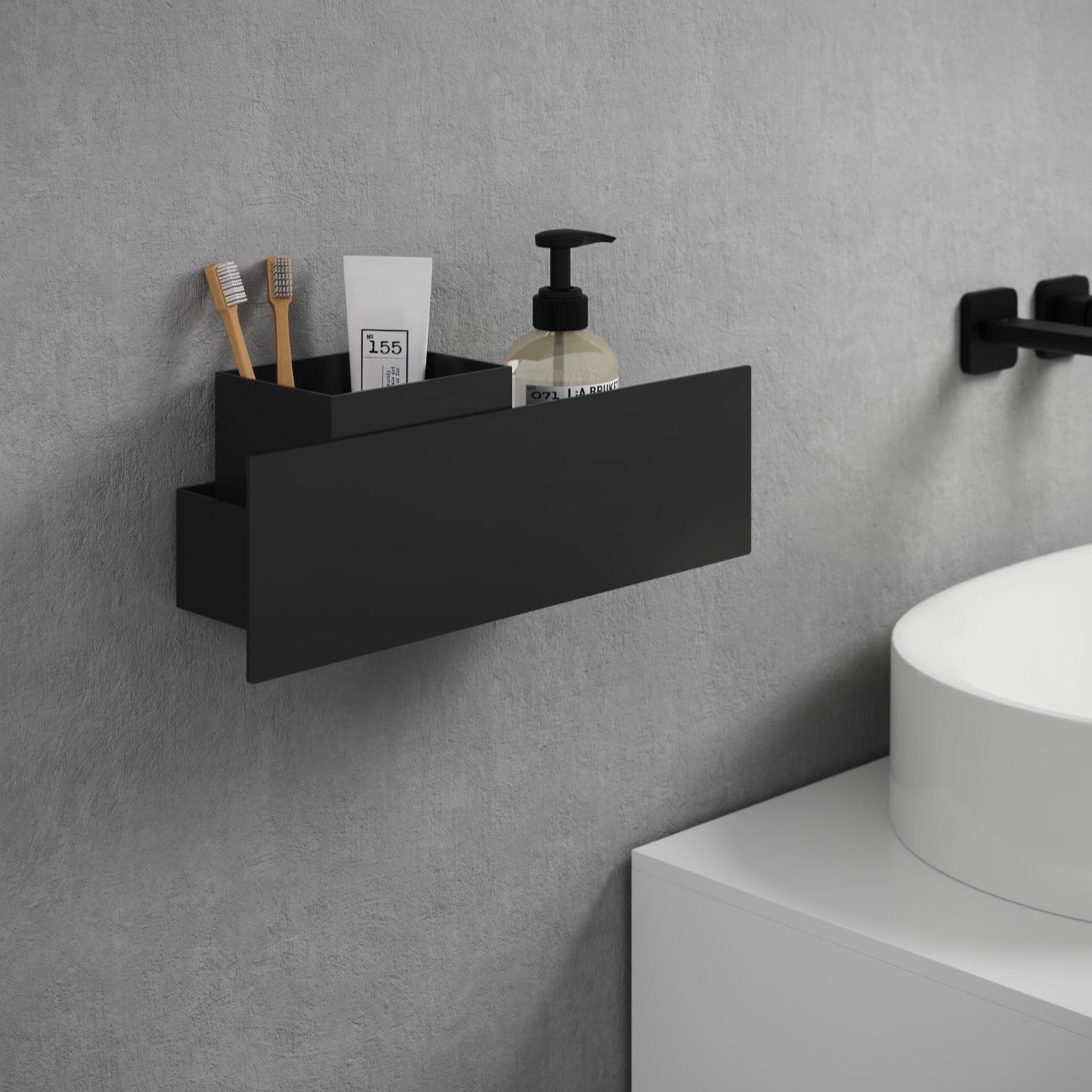 Vienna – Mensola piccola con porta oggetti - Arredo bagno – Remus Design